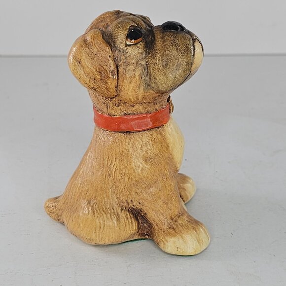 Vintage Tinker Ware Butch Boxer Puppy Dog Figurine Collectible Moorcraft England - Picture 8 of 8